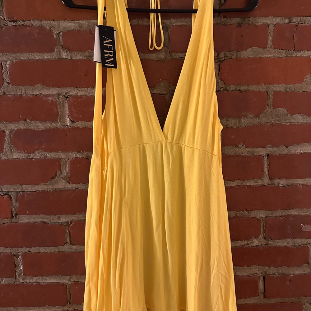 AFRM Yellow Sleeveless Dress